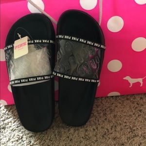 Pink Clear Embossed Logo Slide